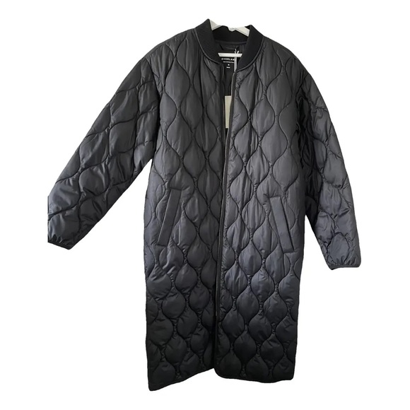 EVERLANE The ReNew Quilted Liner Puffer Jacket - Black - Size L - NWoT SOLD OUT - Picture 4 of 5